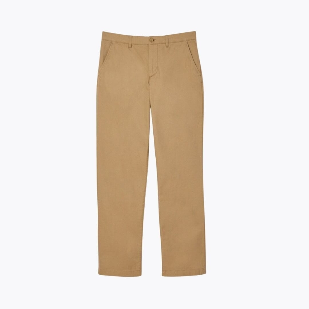 Straight Fit Cotton Twill Pants