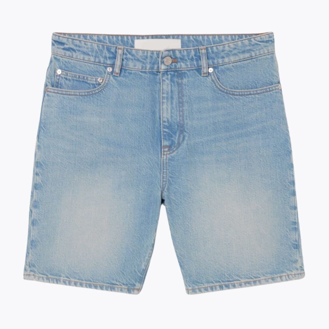 Straight Fit Denim Bermuda Shorts