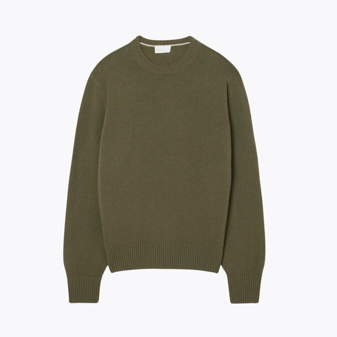 Carded Wool Crew Neck Sweater