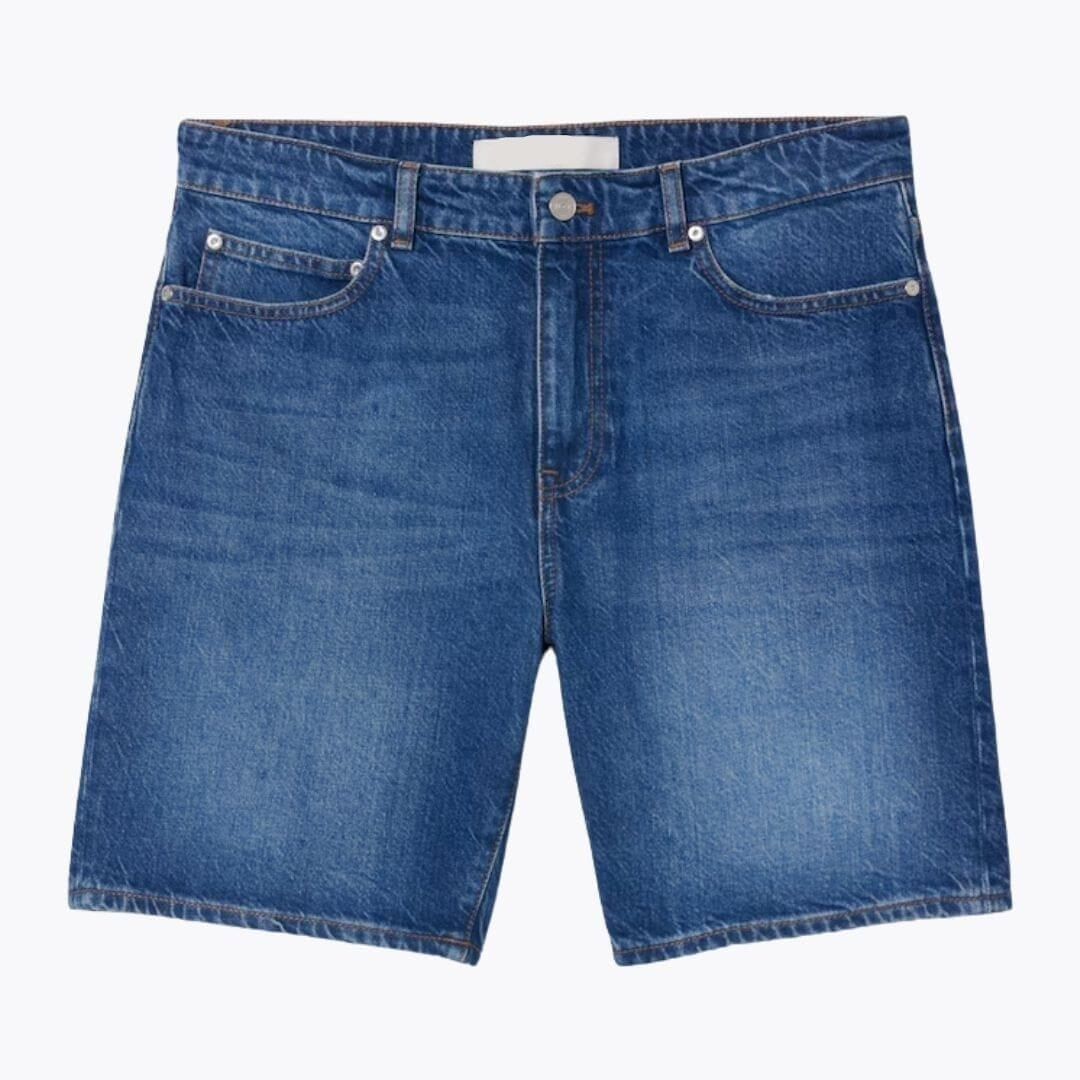 Straight Fit Denim Bermuda Shorts